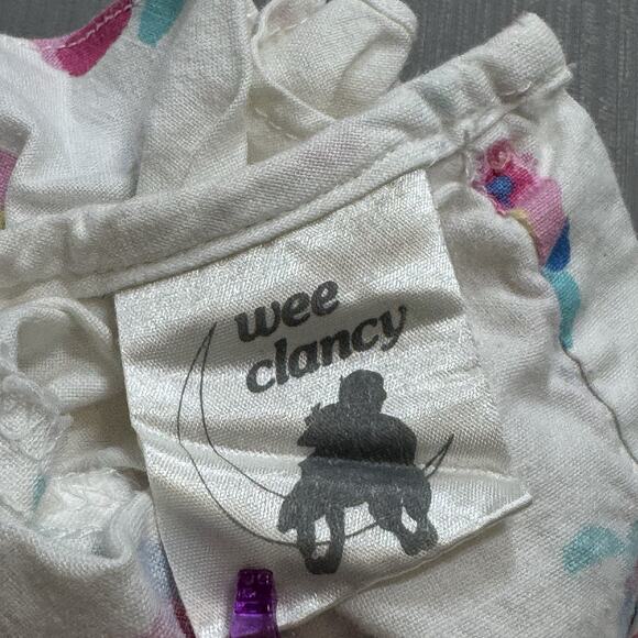 Vintage Wee Clancy x Hanna Andersson Girls 6-12 Month 70 cm Floral Bubble Romper - Picture 8 of 9